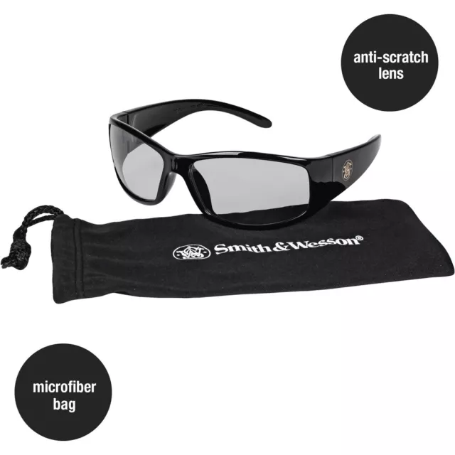 Smith & Wesson Elite Safety Eyewear W/ Indoor Outdoor Lens, Black Frame, 21306