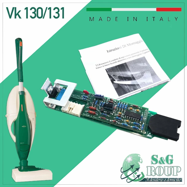 Scheda Elettrica Folletto Vk 130 131 Compatibile Vorwerk Made Italy + Istruzioni