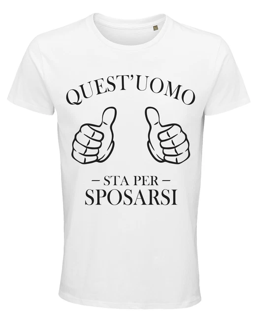 T-shirt Divertente Per Addio Al Celibato - Sposo - Bianca - Cotone JHK