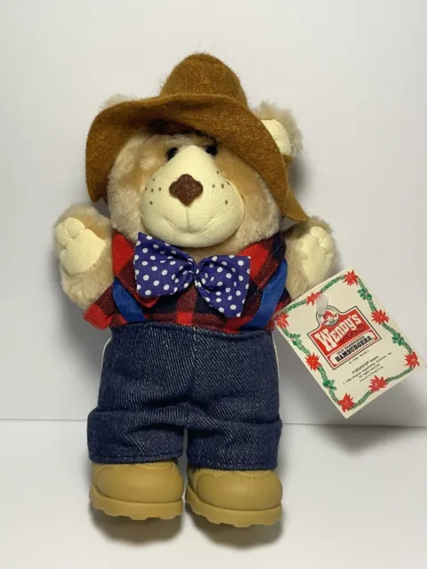 Vintage 1986 Farrell Furskin Bear Wendy’s Holiday Collectible Plush with tags!