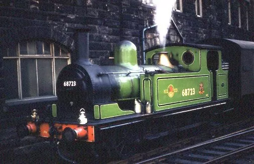 Original colour slide of 68723 ER J72 class steam loco