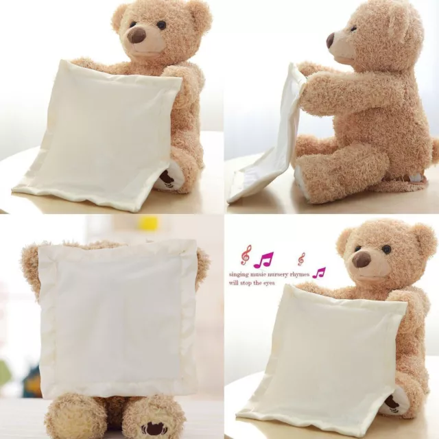 Animated Stuffed Toys Peek-A-Boo Teddy Bear Plush, Animal Toys