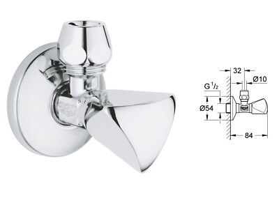 Chrome GROHE Grohe S-RACCORD 1/2 x 3/4 Pouces Décalage 55 MM 12465000 
