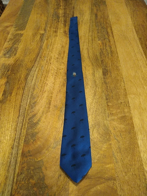 Vintage CRICKET Tie Mens Necktie Retro , Rain Stops Play, Umbrella