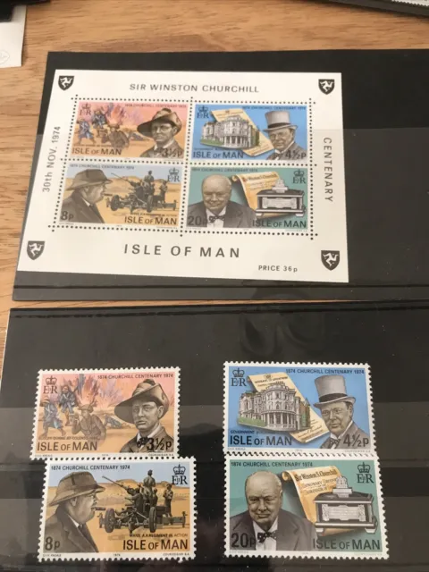 Postage Stamp Sheetlet And Stamp Set Sir Winston Churchill MNH Isle Of Man