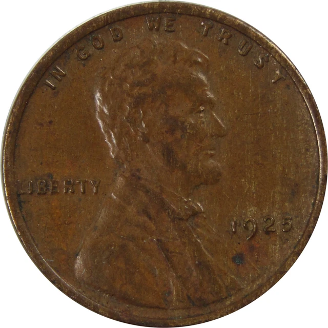 1925 Lincoln Wheat Cent XF EF Extremely Fine Penny 1c Coin SKU:I5022
