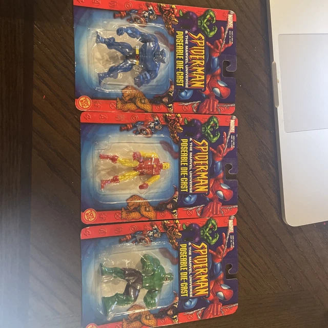 3 Toy Biz 2003 Marvel Universe Poseable Die-Cast Action Figures