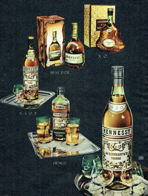 publicité Advertising 0821 1955 Hennessy cognac Henco  Bras d'or V.S.O.P