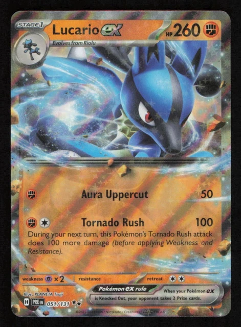 LUCARIO EX DOUBLE Rare SV: Prismatic Evolutions 051/131 NM £1.16 ...