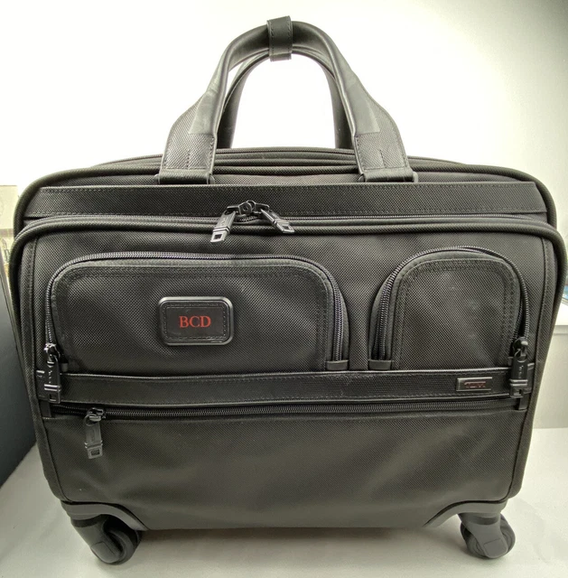 Tumi Deluxe Expand 4 Wheeled 2 Briefcases In One Removable Laptop Portfolio Bag