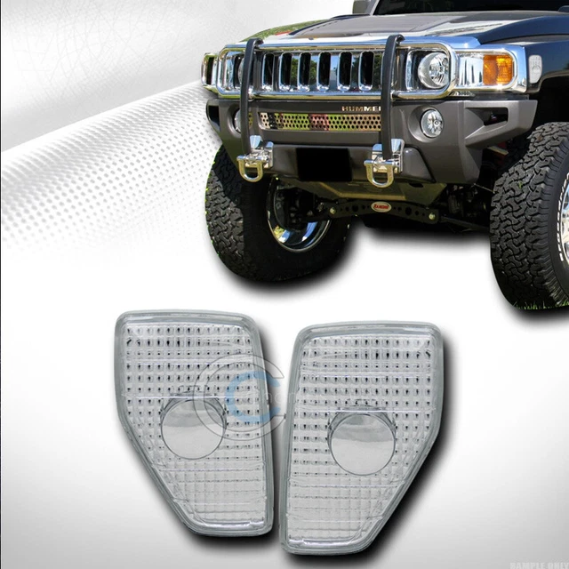 For 05/06-10 Hummer H3/H3T Chrome Side Marker Fender Reflector Lights Lamps ks