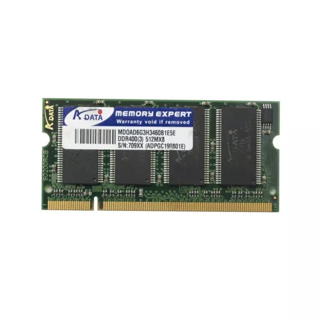 Adata Md0ad6g3h3460b1e5e 512mb 400mhz DDR Ddr1 Sodimm Banc709xx Ou Module RAM _