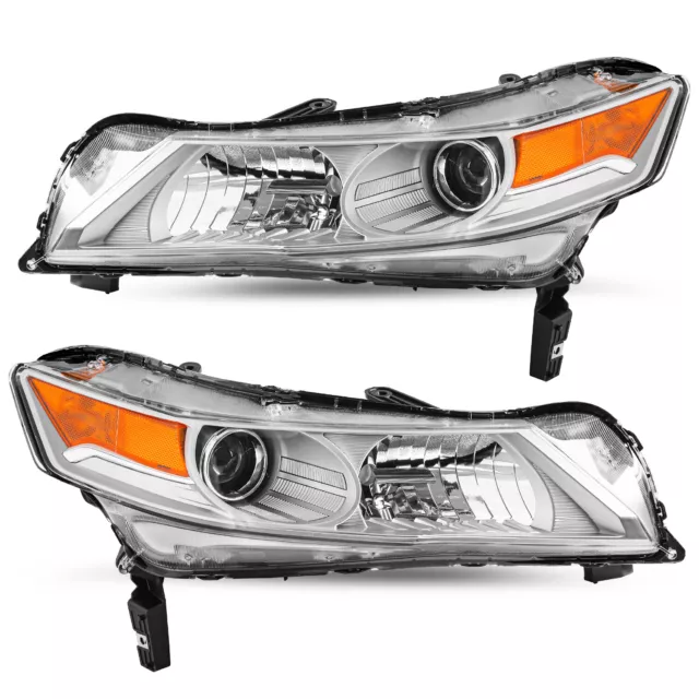 For 2009 2010 2011 2012 2013 2014 Acura TL Sedan HID Headlights Assembly Pair