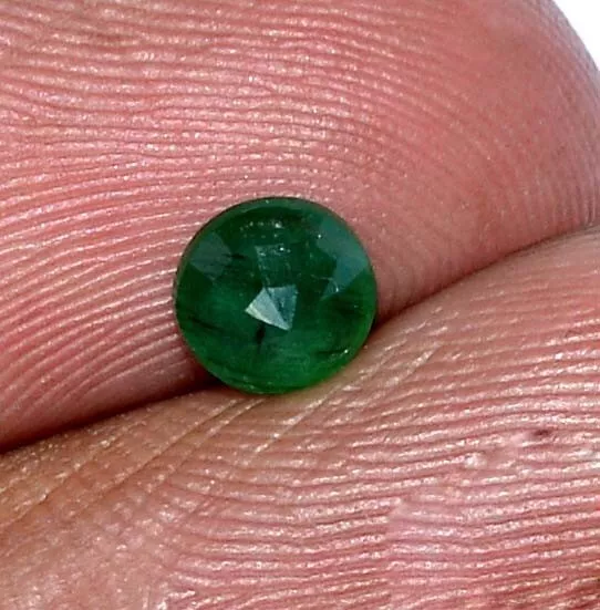 5.50 mm Certified Natural Emerald Round Cut 0.66 Cts Untreated Loose Gemstone