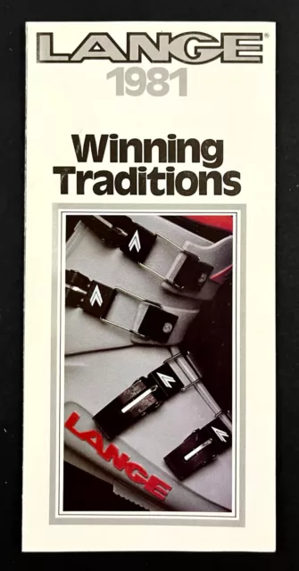 1981 Lange Winning Traditions Ski Boots Vintage Product Brochure Skiing Series