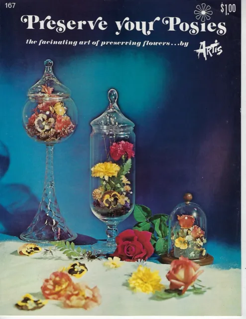 Preserve Your Posies Vintage How to Dry Flowers Guide Craft Instruction Book
