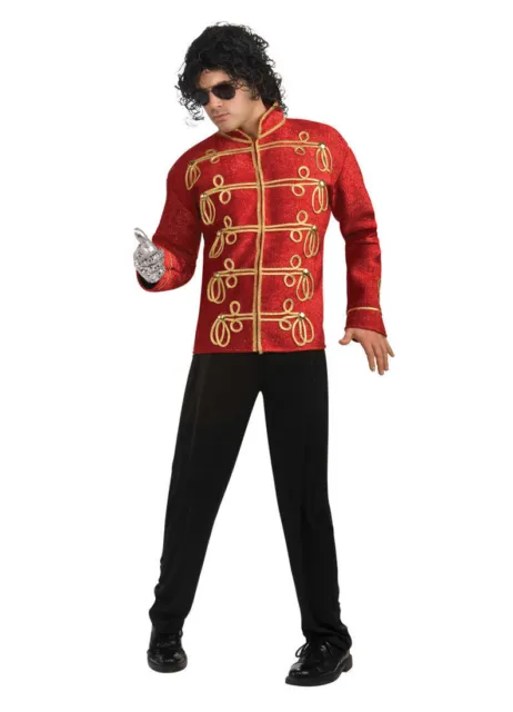 Adult Licensed Michael Jackson Military Jacket Red or Black Costume