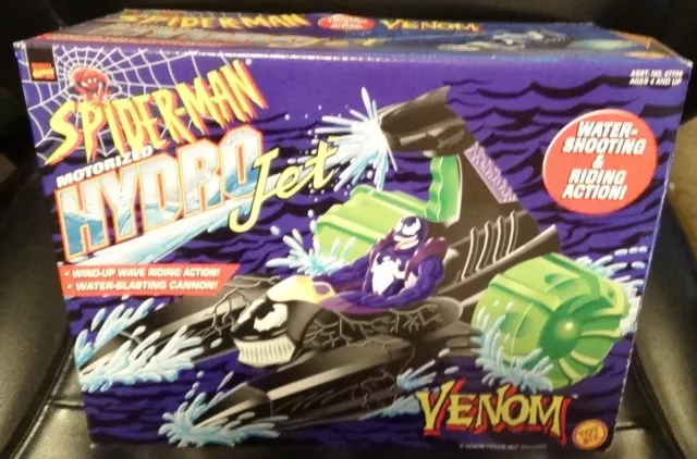Marvel Spider-Man Venom Motorized Hydro Jet, Toy Biz 1998, Sealed in Box
