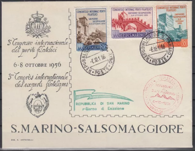 Pa22887/ San Marino – Sassone # 450 / 452 Complete Fdc