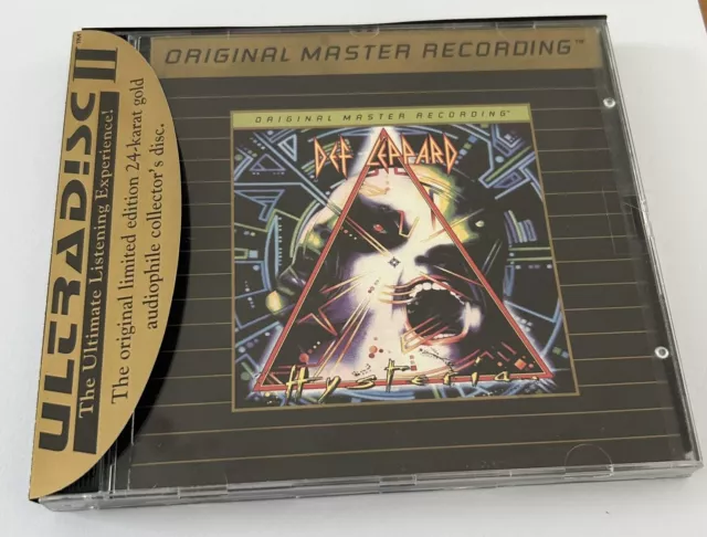 Def Leppard - Hysteria  Mfsl 24 Karat Gold Cd Udcd 580 Usa  J-Card Rare
