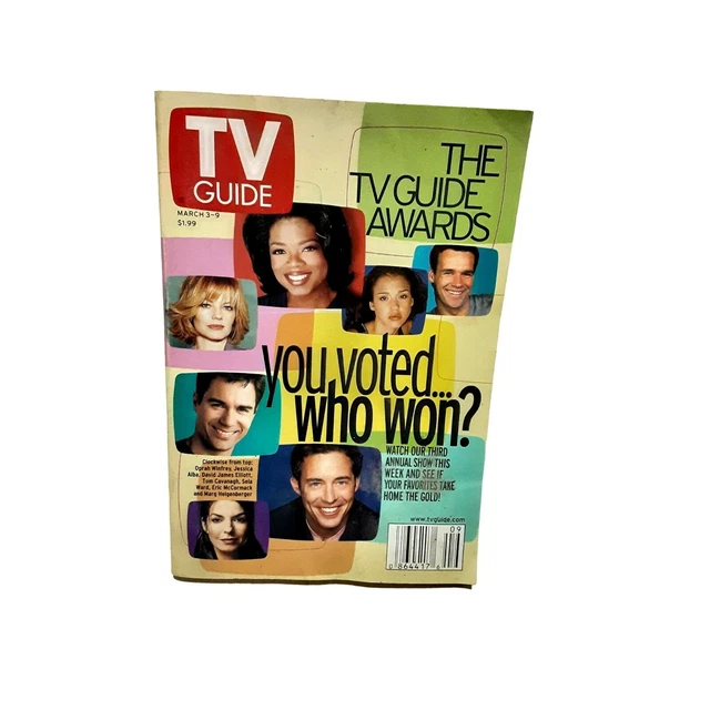 Tv Guide March 2001 Awards Issue Jessica Alba Oprah Winfrey $9.99 ...