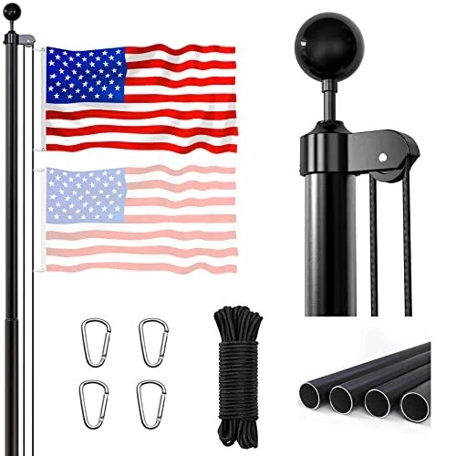 Flag Poles for Outside House, 20FT Heavy Duty Aluminum Sectional Flag Pole