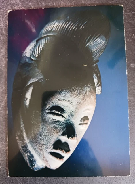 vtg postcard L'art Gabonais 8 African Gabon Masque Bapounou sculpture art tribal