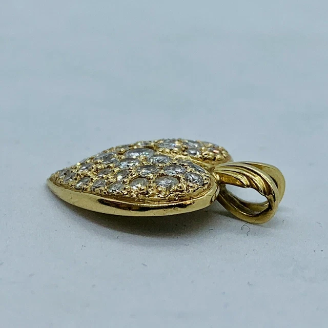 2.Ct Round Good Cut Moissanite Heart Women's Gift Pendant 14k Yellow Gold Plated 2