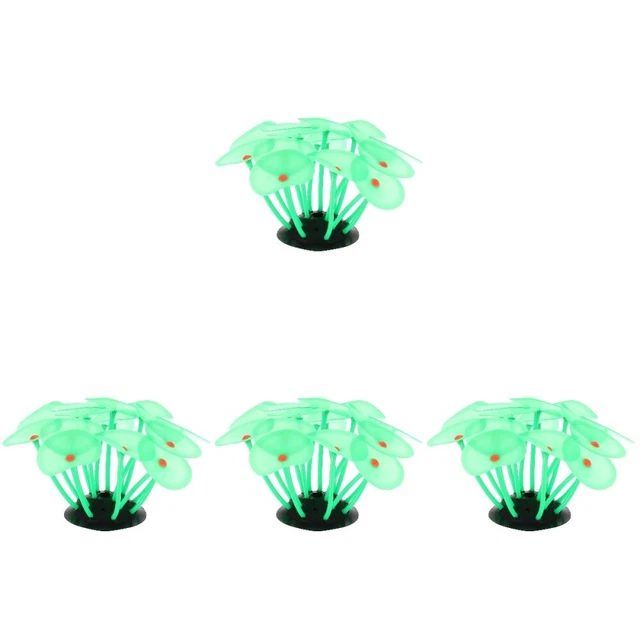 4pcs Modèle d'herbe en plastique Modèle de poisson-poisson orne