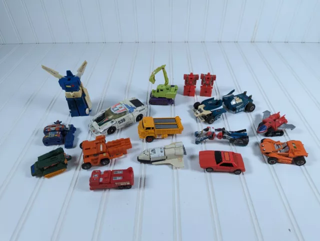 Vintage Gobots Transformers Bandai Takara Figure Lot of 16 Figures 1980's