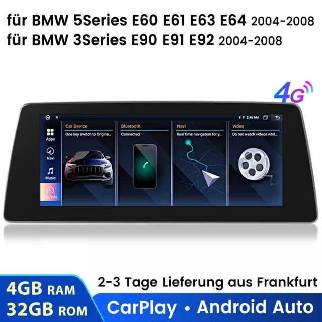 8Core 4G 4+32GB Android 13 Autoradio 10.33" GPS Navi für BMW E60 E61 CCC SWC USB