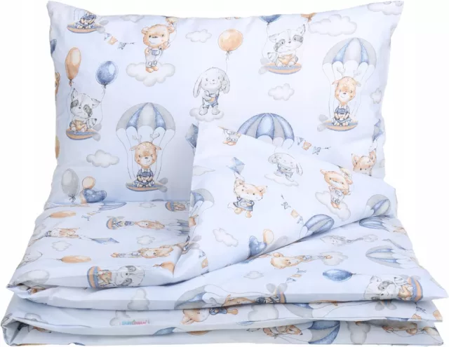 2pc Baby Bedding Duvet Cover Set fit Cot Cotton 120x90cm Walk in the clouds