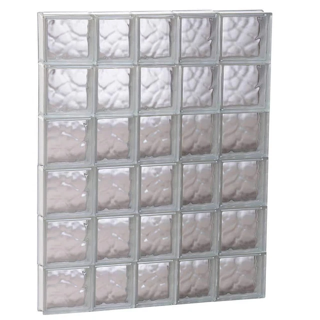 Clearly Secure Glass Block Window 32.75" x 46.5" x 3.125" Frameless Non-Vented