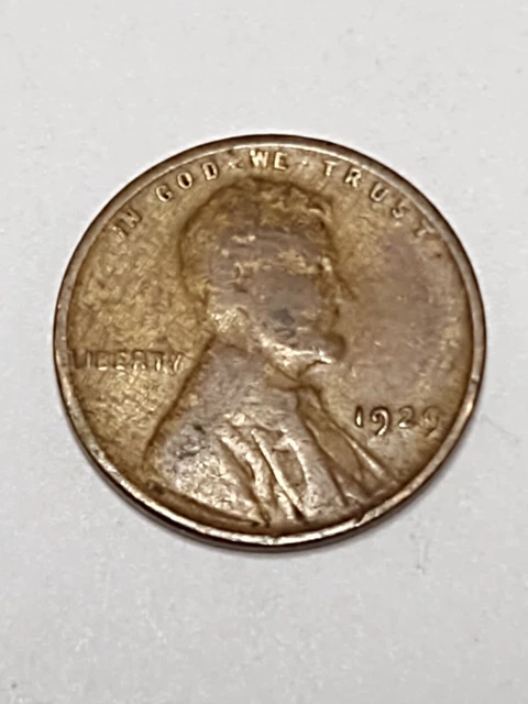 'Woody' Error 1929 p Lincoln Wheat Penny 1 Cent us Vintage Currency Coin