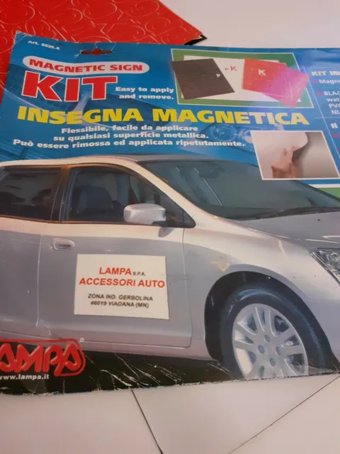 Insegna Magnetica Per Autoveicoli Kit Lettere Adesive Più Foglio Calamitato... 3