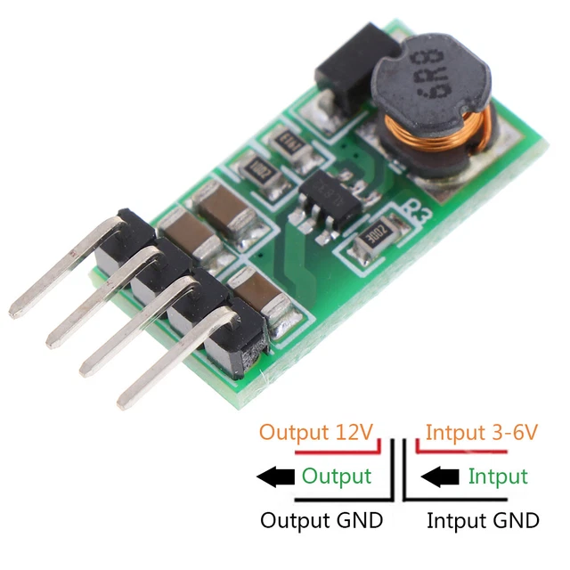 DC 3.3V 3.7V 5V 6V To 12V Stepup Boost Voltage Regulator Converter DC 3.3V 3.7V 5V 6V To 12V Stepup Boost Voltage Regulator Converter