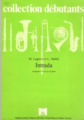 Intrada pour trompette si b ou ut et piano