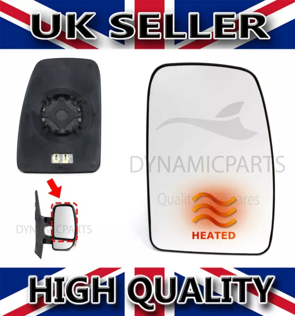 For Renault Master Nissan Nv400 Driver Side Door Wing Upper Mirror Glass 2010 >