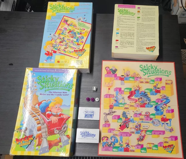1991 McGee and Me! Sticky Situations Board Game - Family Positive Values Tyndale
