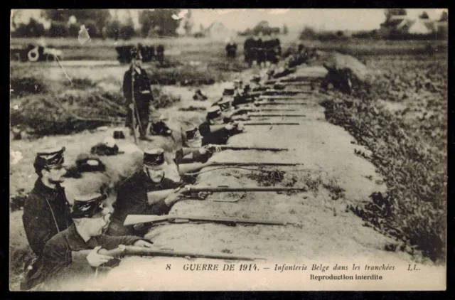 Cpa Guerre Infanterie Belge dans les Tranchées