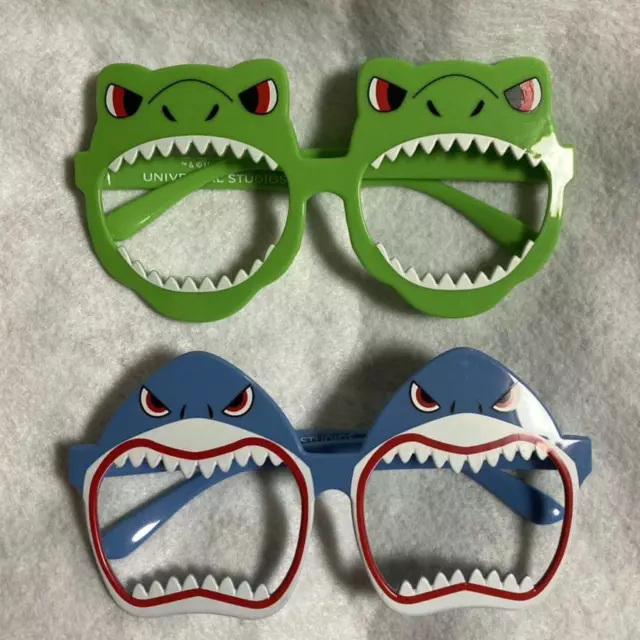 USJ Jurassic Park Jaws Dinosaur Shark Glasses Set Universal Studios Japan