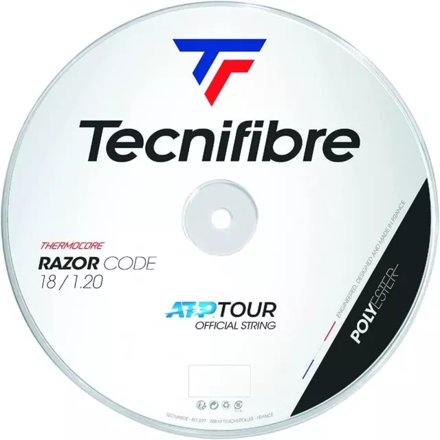 Tecnifibre Razor Code Tennis String Reel 1.20mm 18 Gauge 200m Coil - Blue String