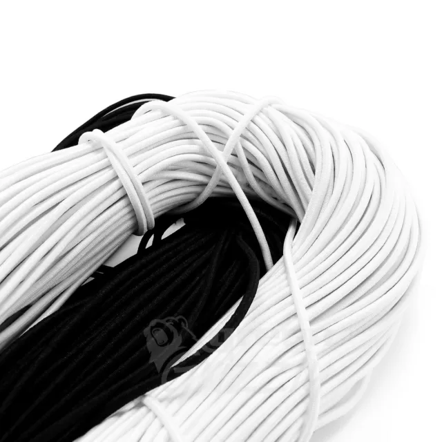 Elastic Rope Bungee Shock Cord tie down black or white 2.5 3 6 7 8 10 mm