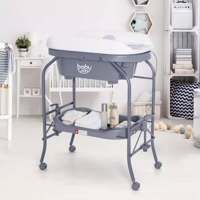2 in 1 Baby Changing Table with Bath Tub Unit for Newborn Infant