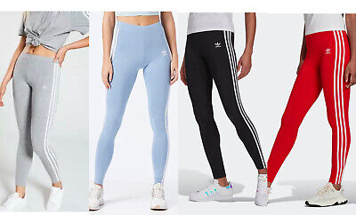 Adidas Classic 3-Stripes Women’s Leggings Black Grey Burgundy Pink size 4 to 18
