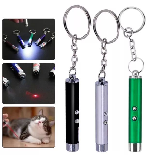 Laserpointer Katze Hund Spielzeug Präsentation Schlüssel Anhänger Lampe Licht