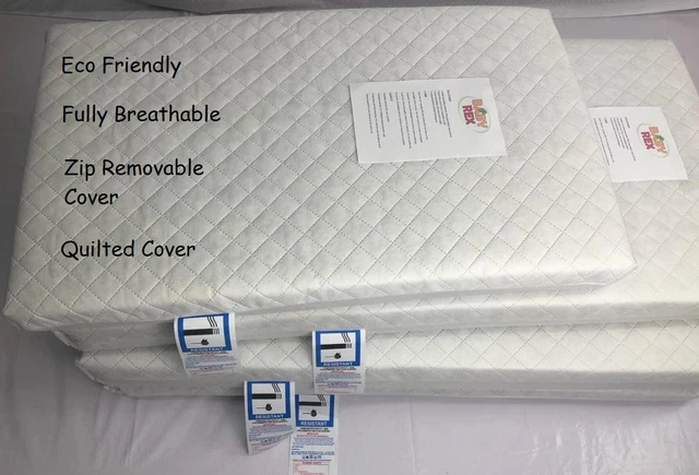 Colchón Space Saver Cot 90 cm x 54 cm x 7,5 cm cubierta acolchada con cremallera Reino Unido