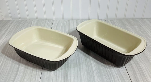 Good Cook Stoneware Baking Dishes Set Of 2 1 Qt. & 9”x5” Pans