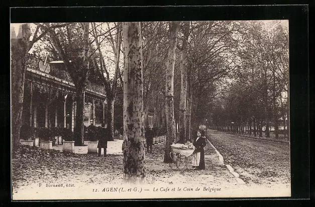 CPA Agen, Le Cafe et le Coin de Belgique