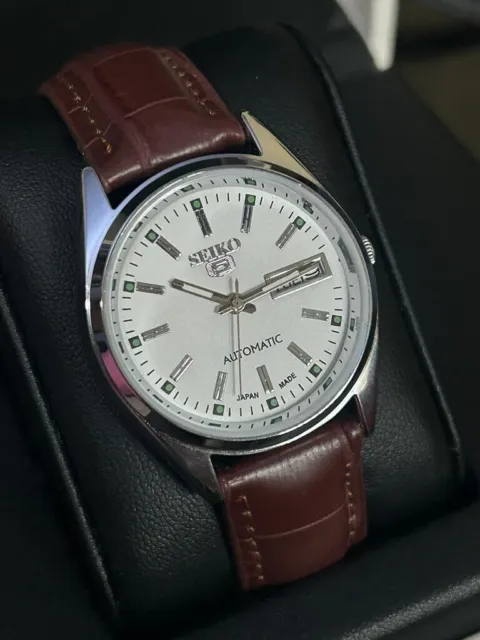 orologio da polso vintage automatico Seiko '5' giorno/data con quadrante...